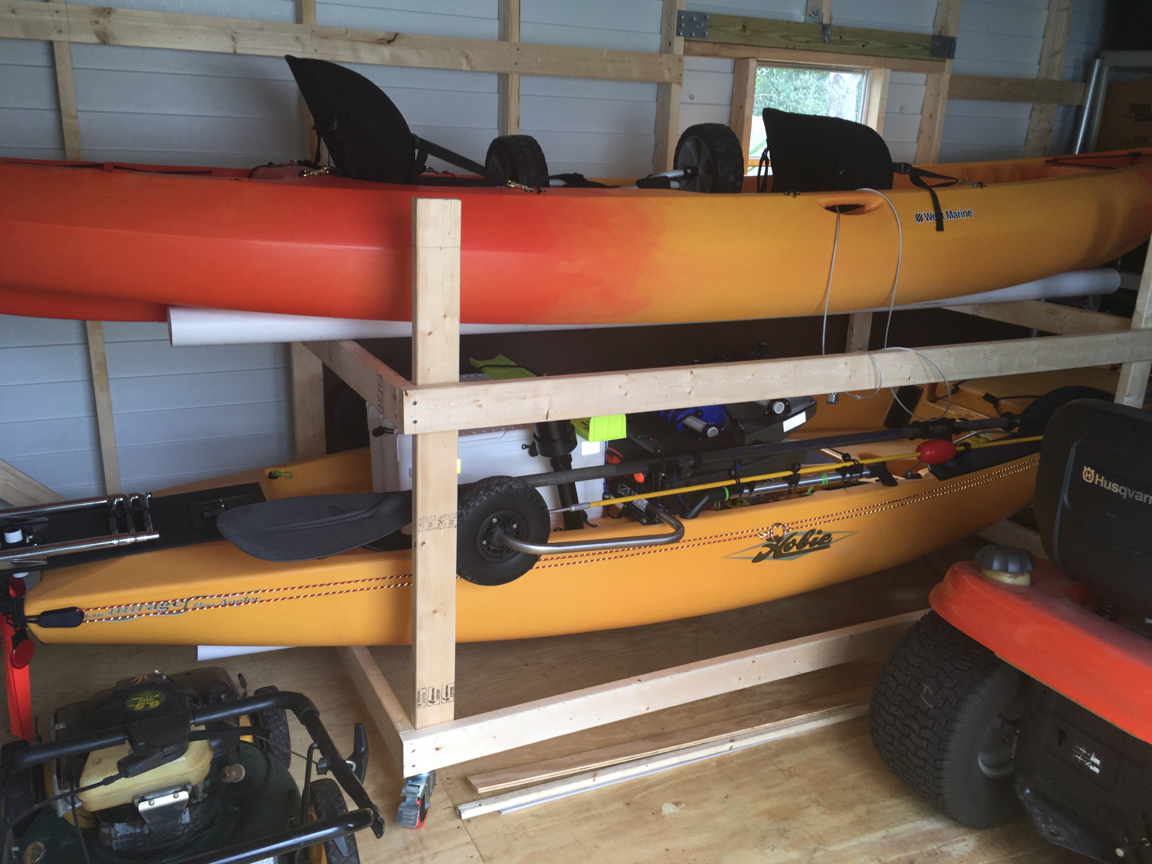 My DIY Kayak Storage Cart